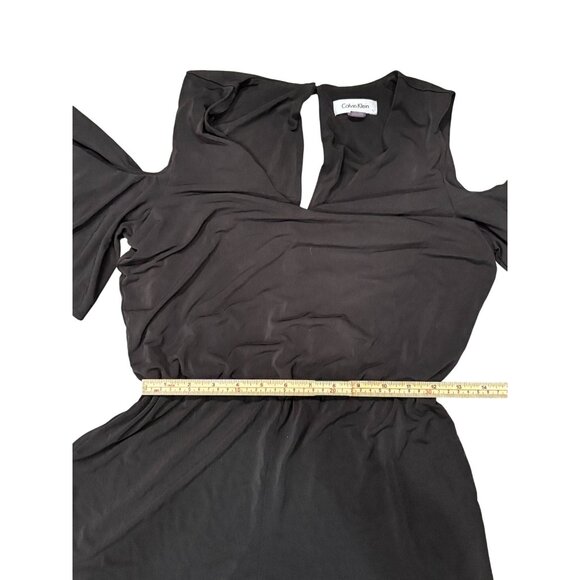 Calvin Klein Womens Black Cold Shoulder Romper Size 2 - Picture 7 of 8